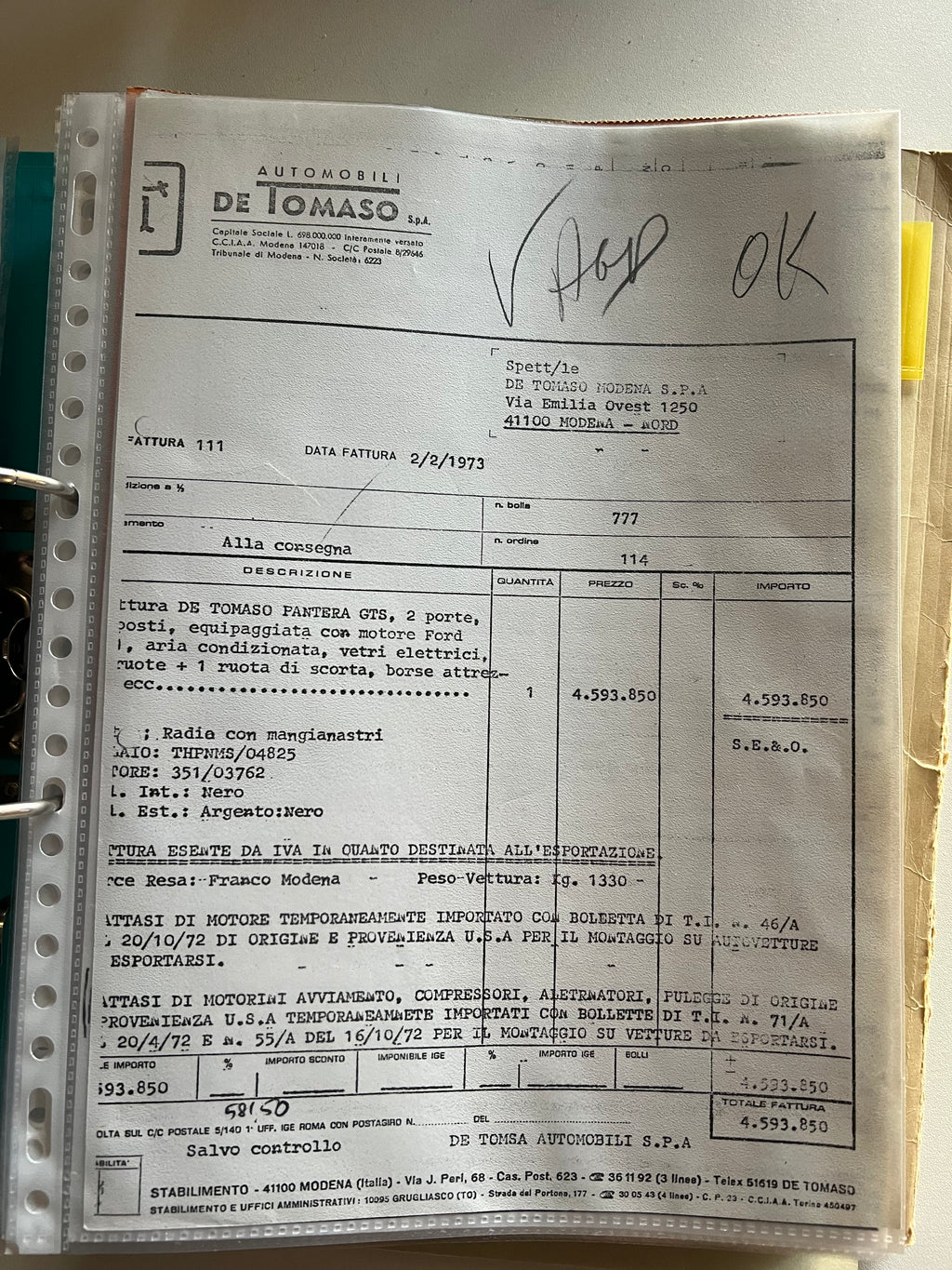 DeTomaso Pantera GTS